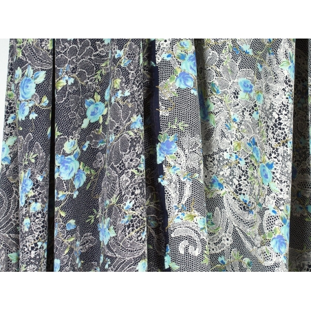 Viskose opaca - Rosa di merletto - in stile Dolce&Gabbana