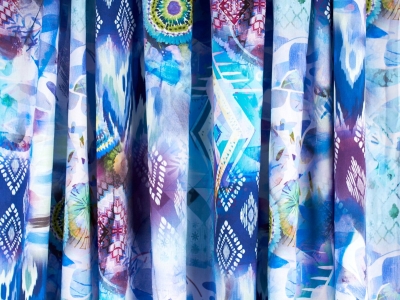 Viscosa opaca - Blu indiano