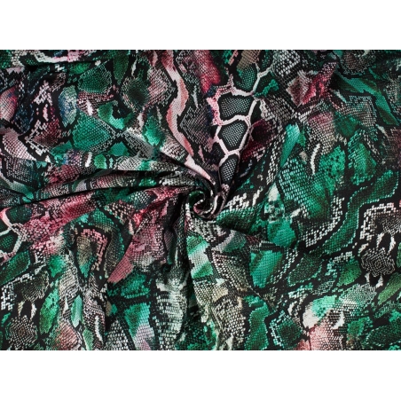 Maglina Lycra satinata - Pelle di serpente - in stile Cavalli