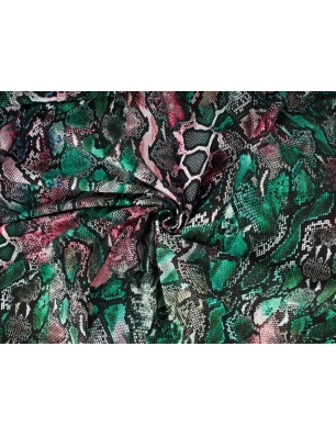 Ύφασμα Lycra σατινέ - Δέρμα φιδιού - σε στυλ Cavalli