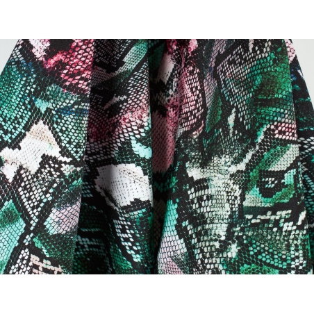 Lycra satinada - Pele de cobra - ao estilo Cavalli