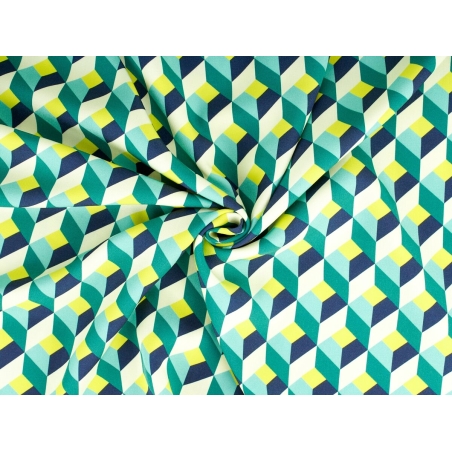 Kangas Viskoosi twill - Retro illuusio
