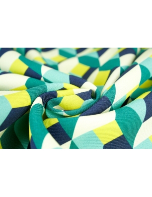Stoff Viskose Twill - Retro Illusion
