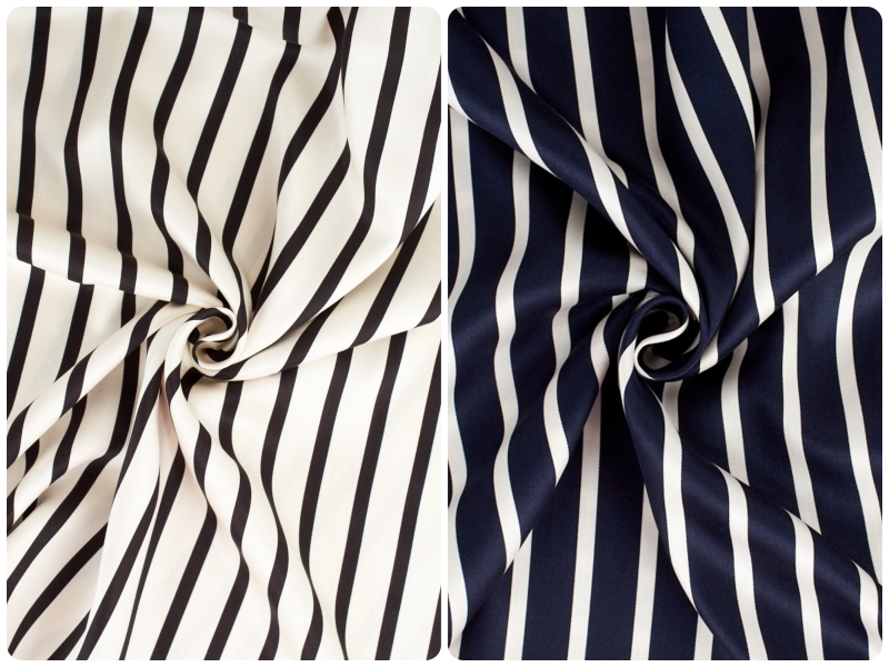 Stof Viscose Raso Foxy - Stijlvolle strepen - kleuren