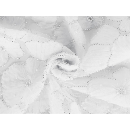 Koronka Paris - Broderet Tulle - Blomster