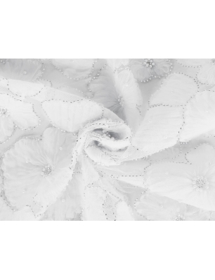 Koronka Paris - Broderet Tulle - Blomster