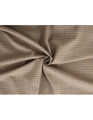 Fabric Suit Wool - houndstooth weave - Miele a nero