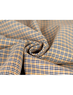Audums Vilnas uzvalkam - houndstooth (pepita) - Miele un melns