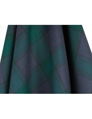 Fabric Suiting Wool - Twill weave - Ralph Lauren style checkered pattern