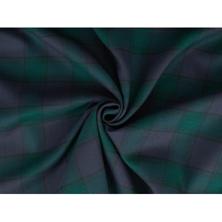 Tela de lana de traje - tejido twill - Cuadro al estilo Ralph Lauren