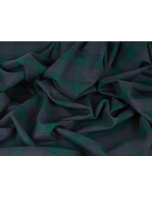 Stoff Wollanzug - Twill-Webart - Ralph Lauren Stil Karomuster