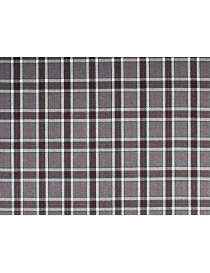Wollkostümstoff - Twill-Webart - Tartan im Dior-Stil