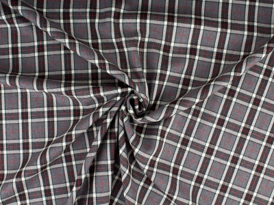 Lână de costum - țesătură twill - tartan în stil Dior