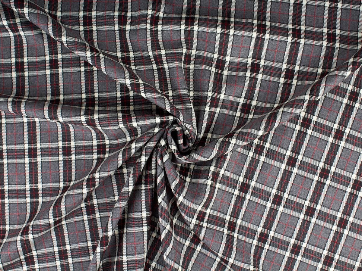 Μαλλί κοστουμιού - ύφανση twill - ταρτάν σε στυλ Dior