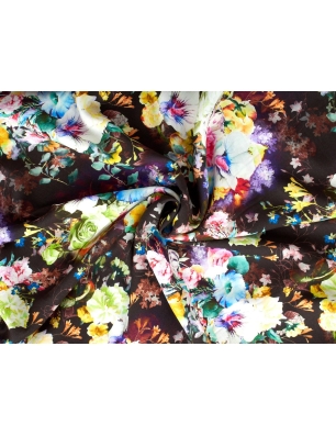 Tissu Viscose mat - Flower Bomb