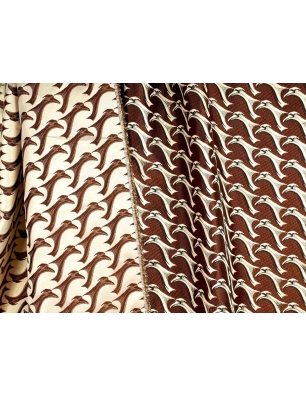 Jacquard fabric signed - Uccelli - in Gucci style