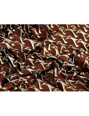 Tecido Jacquard assinado - Uccelli - no estilo Gucci