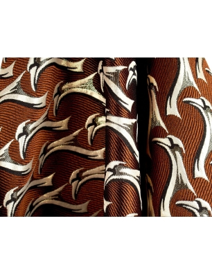 Tecido Jacquard assinado - Uccelli - no estilo Gucci