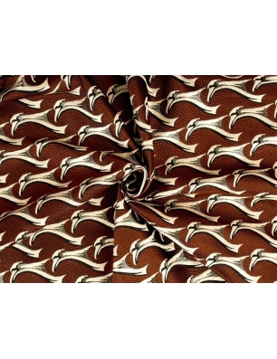 Tecido Jacquard assinado - Uccelli - no estilo Gucci