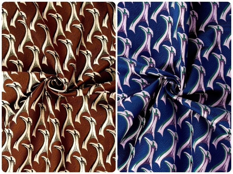 Jacquard signed - Uccelli - in Gucci style
