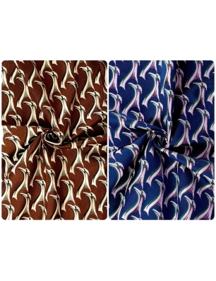 Jacquard fabric signed - Uccelli - in Gucci style
