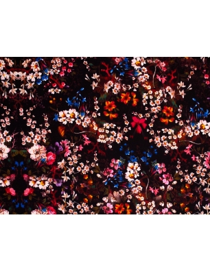 Tkanina jedwabna - Fiori - w stylu Carolina Herrera - kolory