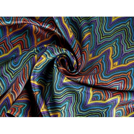 Tkanina jedwabna - print w stylu Missoni