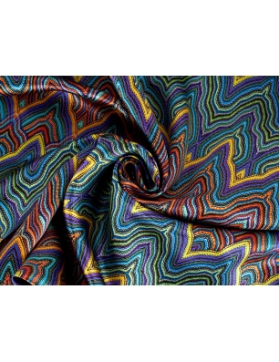 Tkanina jedwabna - print w stylu Missoni
