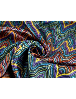 Tkanina jedwabna - print w stylu Missoni
