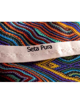 Tkanina jedwabna - print w stylu Missoni