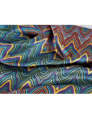 Tkanina jedwabna - print w stylu Missoni