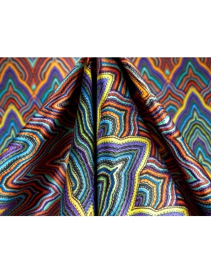 Tkanina jedwabna - print w stylu Missoni