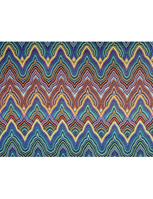 Tkanina jedwabna - print w stylu Missoni