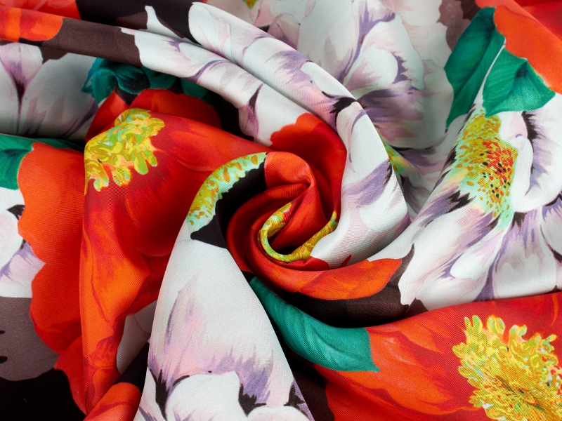 Seta firmata - Bianco Rosso Seta firmata - Bianco Rosso