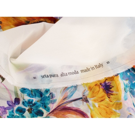 Seiden mit Signatur - Gemalte Blumen