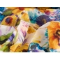 Silk signed - Painted flowers