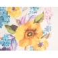 Soie signée - Fleurs peintes