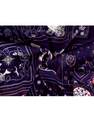 Tkanina jedwabna - Storie di mare - w stylu Tommy Hilfiger