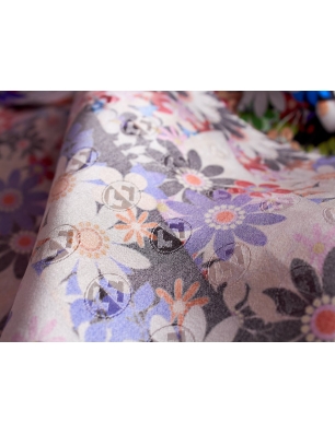 Tkanina jedwabna - Daisies - w stylu Missoni