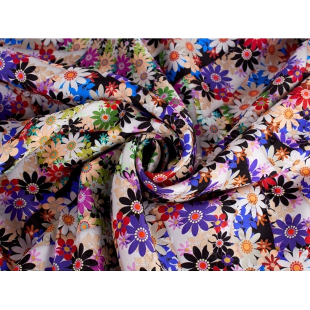 Tkanina jedwabna - Daisies - w stylu Missoni