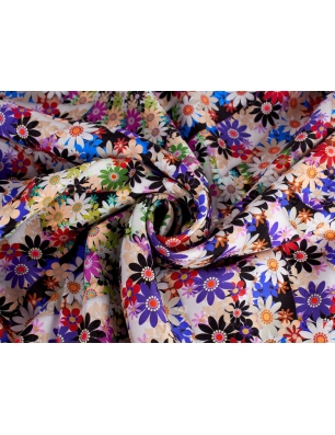 Tkanina jedwabna - Daisies - w stylu Missoni