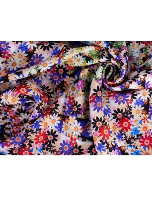 Tkanina jedwabna - Daisies - w stylu Missoni