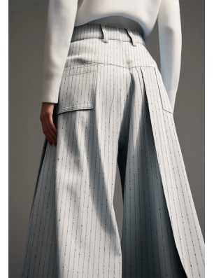 Lyocell viscose fabric in fine stripes