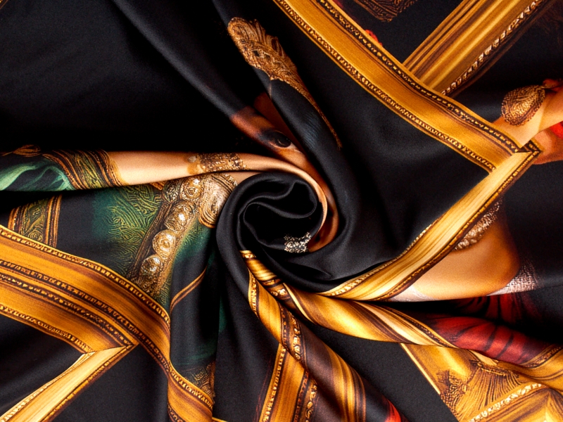 copy of Seda assinada - A rainha da seda - no estilo Dolce&Gabbana