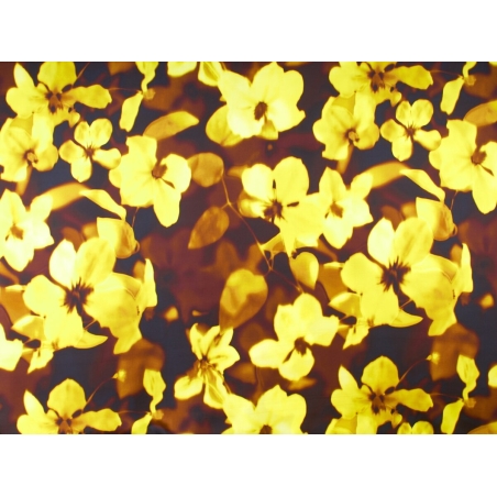 Підписаний шовк — лимонні настурції.