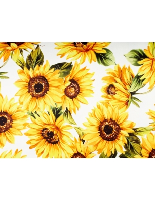 Tkanina jedwabna - Girasoli - w stylu Dolce&Gabbana - kolory