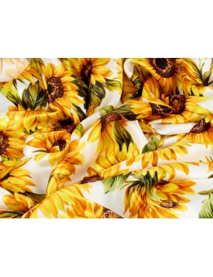 Tkanina jedwabna - Girasoli - w stylu Dolce&Gabbana - kolory
