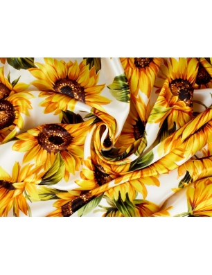 Tkanina jedwabna - Girasoli - w stylu Dolce&Gabbana - kolory