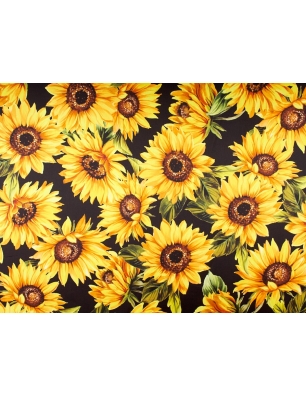 Tkanina jedwabna - Girasoli - w stylu Dolce&Gabbana - kolory