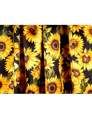 Tkanina jedwabna - Girasoli - w stylu Dolce&Gabbana - kolory